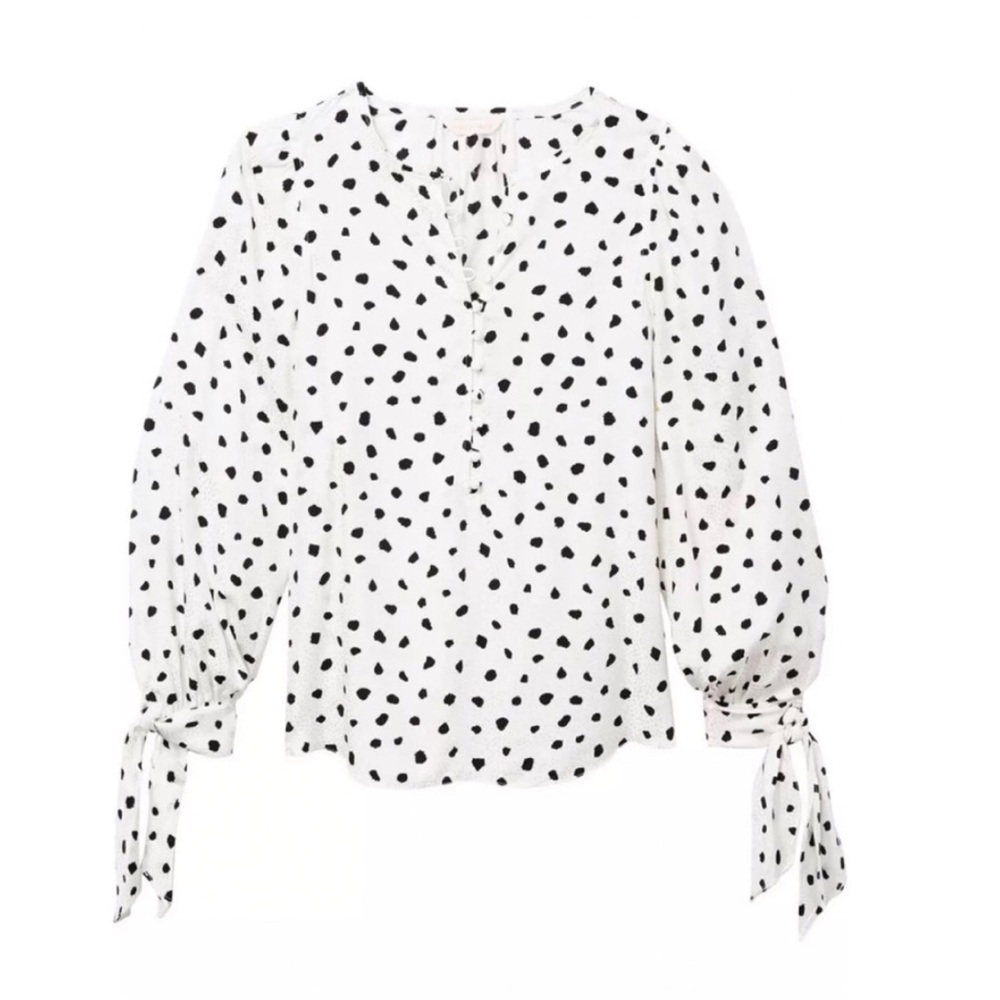 Rebecca Taylor LS Dot Tie atop